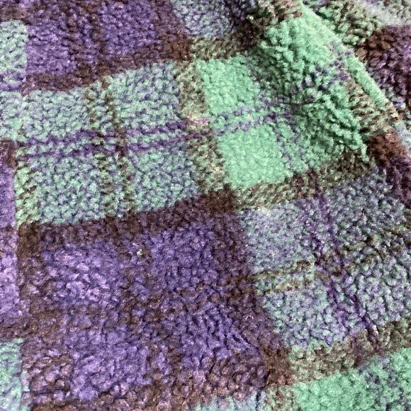 Old Navy Plaid Sherpa Pea Coat - Picture 5 of 9